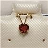 Image 1 : 14K YELLOW GOLD GARNET(0.28CT)  EARRINGS