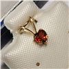 Image 3 : 14K YELLOW GOLD GARNET(0.28CT)  EARRINGS
