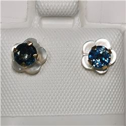 10K YELLOW GOLD SAPPHIRE(0.66CT)  EARRINGS