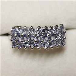 SILVER TANZANITE(2CT)  RING