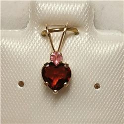 10K YELLOW GOLD GARNET(0.5CT)  EARRINGS