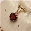 Image 2 : 10K YELLOW GOLD GARNET(0.5CT)  EARRINGS