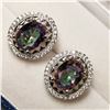 Image 3 : SILVER MYSTIC TOPAZ  EARRINGS (~WEIGHT 4.4G)