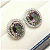 Image 4 : SILVER MYSTIC TOPAZ  EARRINGS (~WEIGHT 4.4G)