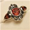 Image 3 : SILVER GARNET  RING (~WEIGHT 3.5G)