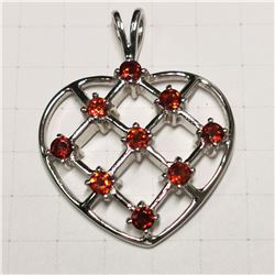 SILVER GARNET  PENDANT (~WEIGHT 4.7G)