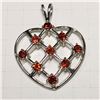 Image 1 : SILVER GARNET  PENDANT (~WEIGHT 4.7G)