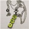 Image 2 : RHODIUM PLATED ST.SILVER PERIDOT(3CT)