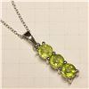 Image 3 : RHODIUM PLATED ST.SILVER PERIDOT(3CT)