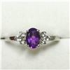 Image 1 : SILVER AMETHYST  RING (~WEIGHT 2.1G)