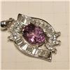 Image 3 : SILVER AMETHYST CUBIC ZIRCONIA  NECKLACE