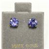 Image 1 : 10K WHITE GOLD TANZANITE(1.5CT) EARRINGS