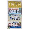Image 1 : LOT OF 4 COLLECTIBLE LICENSE PLATES