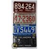 Image 1 : LOT OF 4 COLLECTIBLE LICENSE PLATES