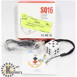 SQ16 MINI ROLLING DIE SPY CAMERA-WHITE