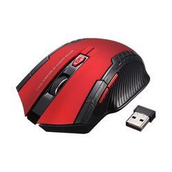 NEW RED WIRELESS OPTICAL MOUSE