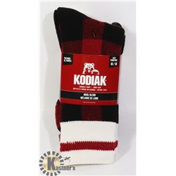 2PK OF KODIAK WOOL BLEND SOCKS; SIZE M/M