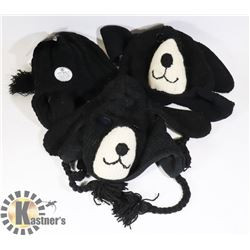 LOT OF 3 ANIMAL FACE TOQUES