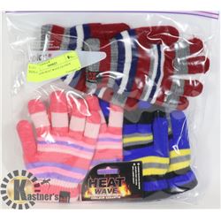 3PK KIDS HEAT WAVE GLOVES