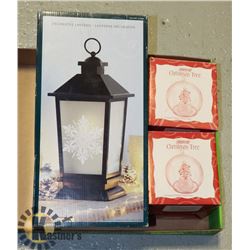 NEW DECORATIVE LANTERN WITH LED CANDLE,AUTO TIMER