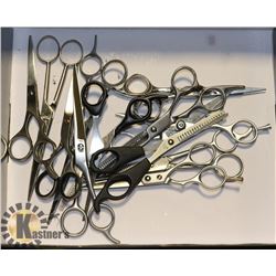 BOX OF 12 HAIRDRESSERS SCISSORS