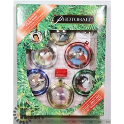 NEW PHOTOBALL CHRISTMAS ORNAMENT SET