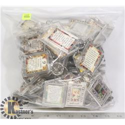 LARGE BAG OF ASSORTED KEYCHAINS