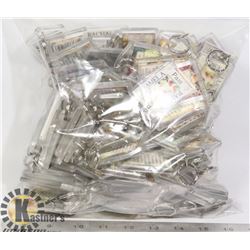 LARGE BAG OF ASSORTED KEYCHAINS