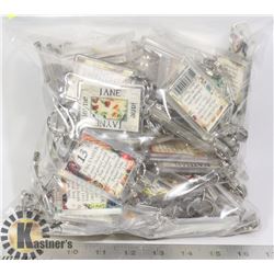LARGE BAG OF ASSORTED KEYCHAINS