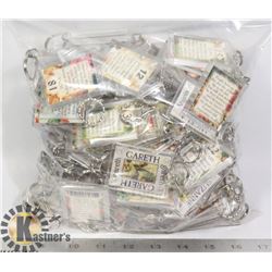 LARGE BAG OF ASSORTED KEYCHAINS