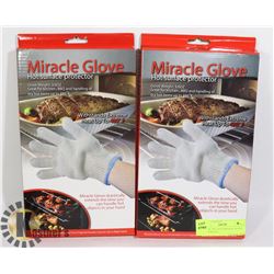 LOT OF TWO NEW MIRACLE GLOVE HOT SURFACE