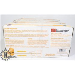 4 NEW BOXES OF DISPOSABLE LATEX GLOVES
