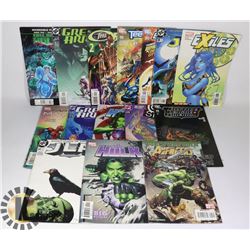 STACK OF MARVEL AND DC COMICS