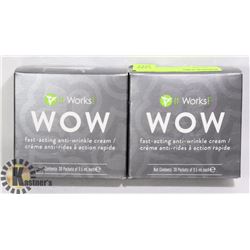 TWO PACKS OF WOW FAST ACTING ANTI WRINKLE CREAM