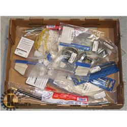 FLAT OF ASSORTED TOOLS AND AUTOMOTIVE PARTS