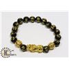 Image 1 : #228-BLACK OBSIDIAN PI XIUJ BRACELET 8mm/ 7.5"