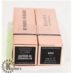 2 REALHER MOISTURIZING LIPSTICKS - DEEP RED &