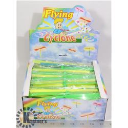 RETAIL DISPLAY OF FLYING CYCLONE TOYS