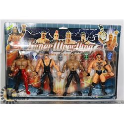 4 CHARACTER PACK OF SUPER WRESTLING TOYS