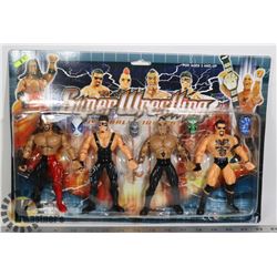 4 CHARACTER PACK OF SUPER WRESTLING TOYS