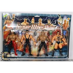 4 CHARACTER PACK OF SUPER WRESTLING TOYS