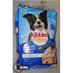 BAG OF KIBBLES AND BITS DOG FOOD, 6KG