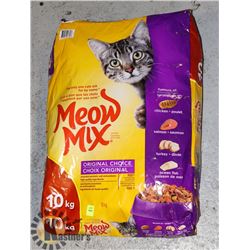 BAG OF MEOW MIX CAT FOOD, 10KG