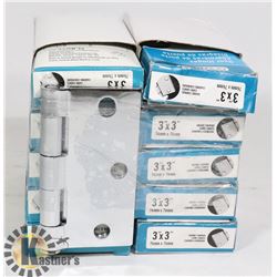 10 PAIR OF CHROME HINGES