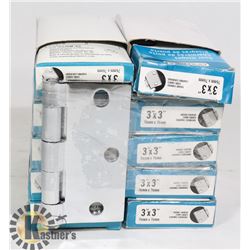 10 PAIR OF CHROME HINGES