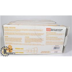 4 NEW BOXES OF DISPOSABLE LATEX GLOVES