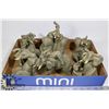 Image 1 : FLAT OF 6 STONECAST ELEPHANTS