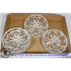 FLAT OF CRYSTAL CANDY DISHES