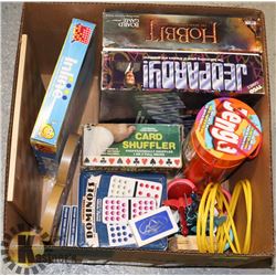 LARGE BOX FULL OF GAMES AND BOARDS,