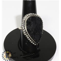 #18-RAW TOURMALINE RING SIZE 8